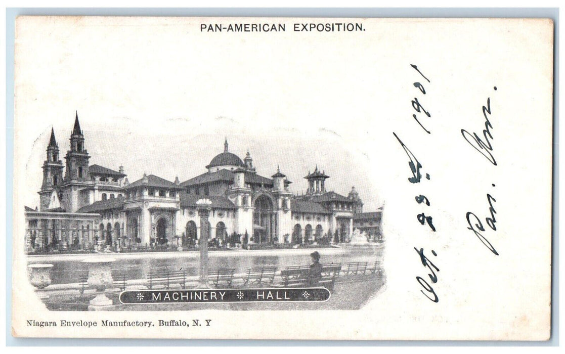 1900 Machinery Hall Pan American Exposition Buffalo New York NY Vintage Postcard