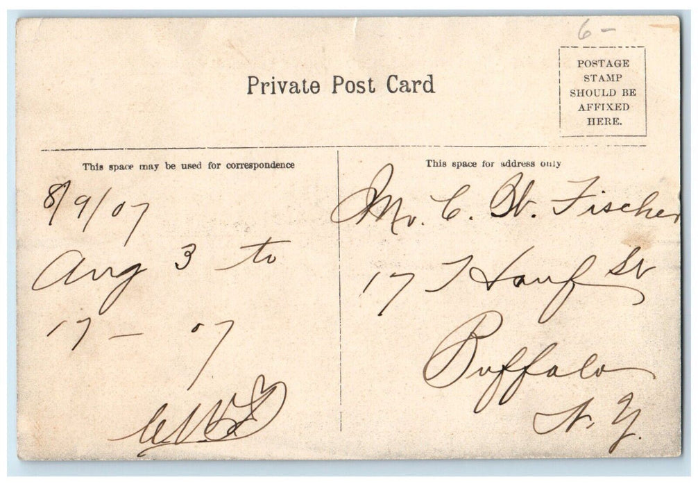 1910 Harbor East Side Port Maitland Ont Buffalo Yachts Anchor Canada CA Postcard