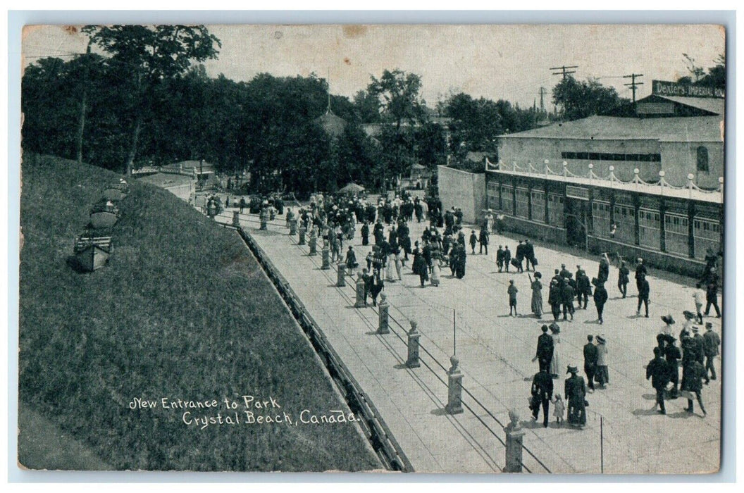 1915 New Entrance to Park Crystal Beach Ontario Canada Vintage Unposted Postcard