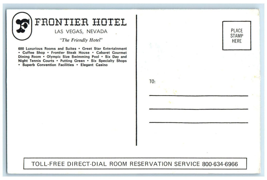 c1950's Multiview Frontier Hotel Swimsuit Girls Nevada Las Vegas NV Postcard