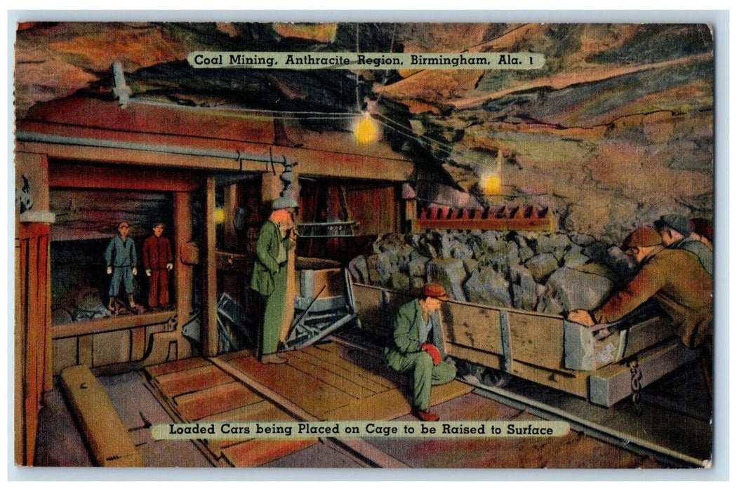 1944 Coal Mining Anthracite Region Birmingham Alabama AL Vintage Postcard