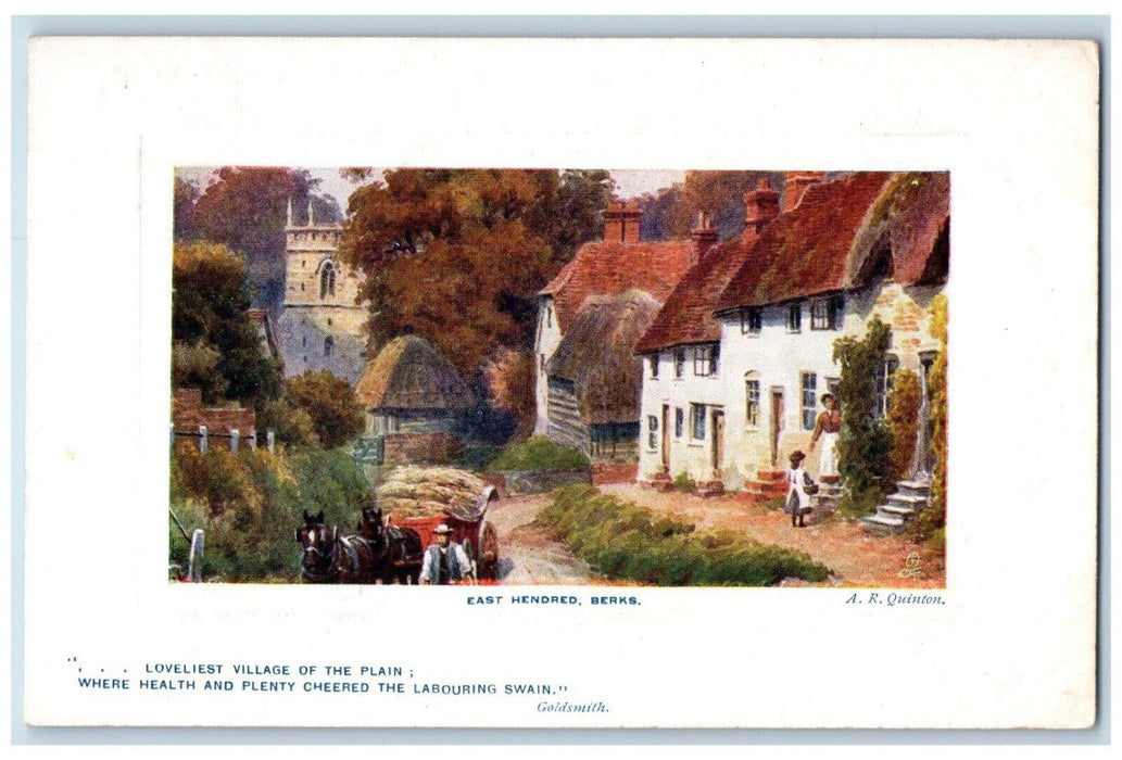 c1910 East Hendred Berks Rural England Oilette Tuck Art Unposted Postcard