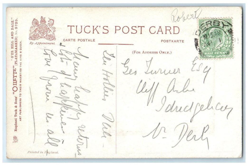 1909 Tavy Cleave Dartmoor O'er Hill and Dale Oilette Tuck Art Postcard