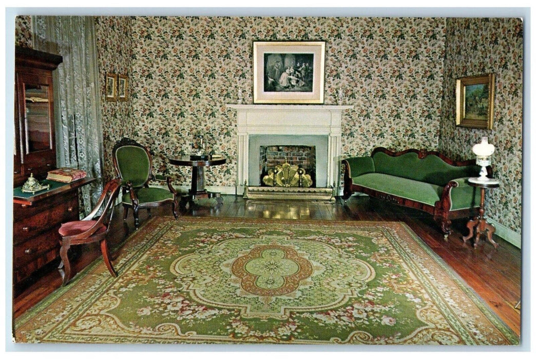 Ivy Green Hotel Birthplace Helen Keller Living Room Tuscumbia Alabama Postcard