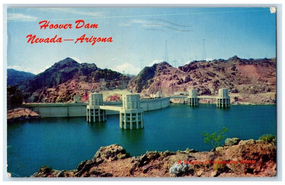 World highest Hoover Dam Lake Mead Blend Nevada Arizona Las Vegas NV Postcard