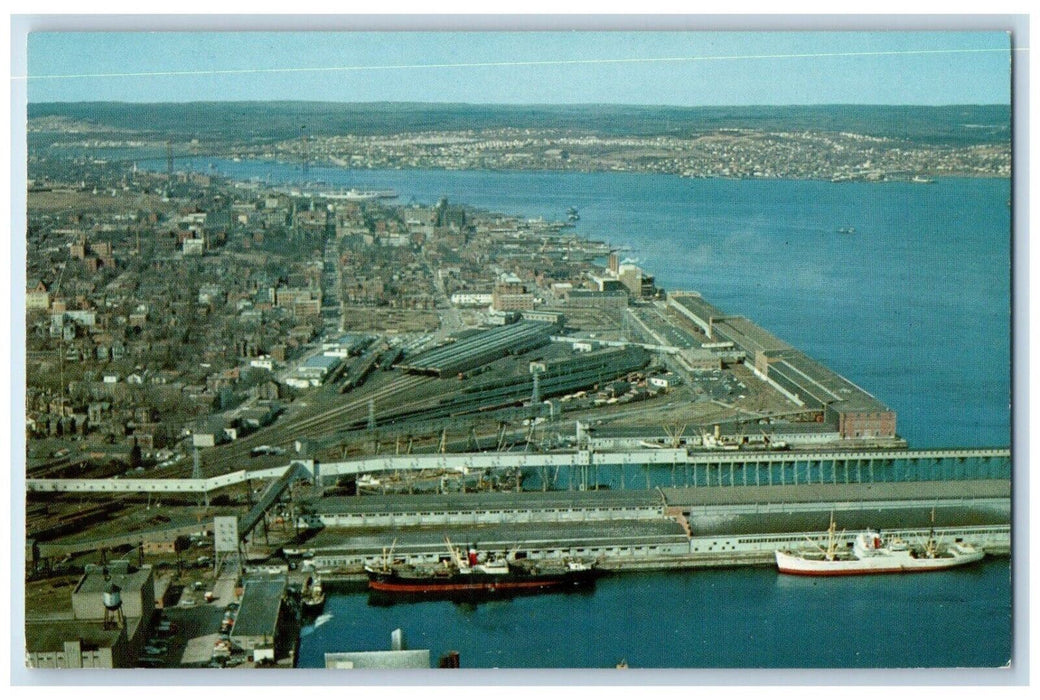 c1950's Aerial View Looking North Over Halifax Nova Scotia Canada Postcard