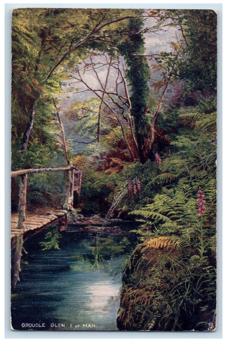 1906 Groudle Glen Isle of Man England Oilette Tuck Art Posted Postcard