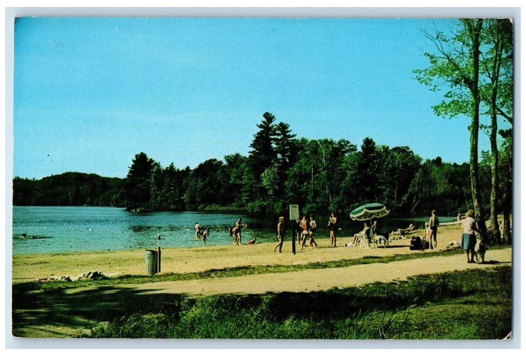 c1960's Greenfield State Park System Campers Beach New Hampshire NH Postcard