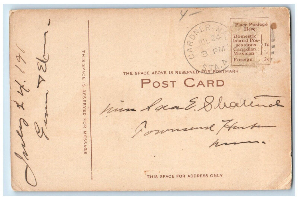 c1910's Main Street Horse Carriage Westminster Massachusetts MA Antique Postcard