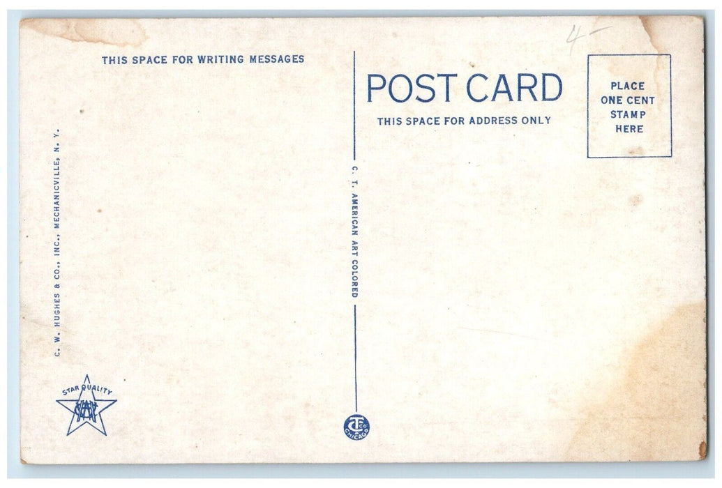 c1930's United State Post Office Westfield Massachusetts MA Vintage Postcard