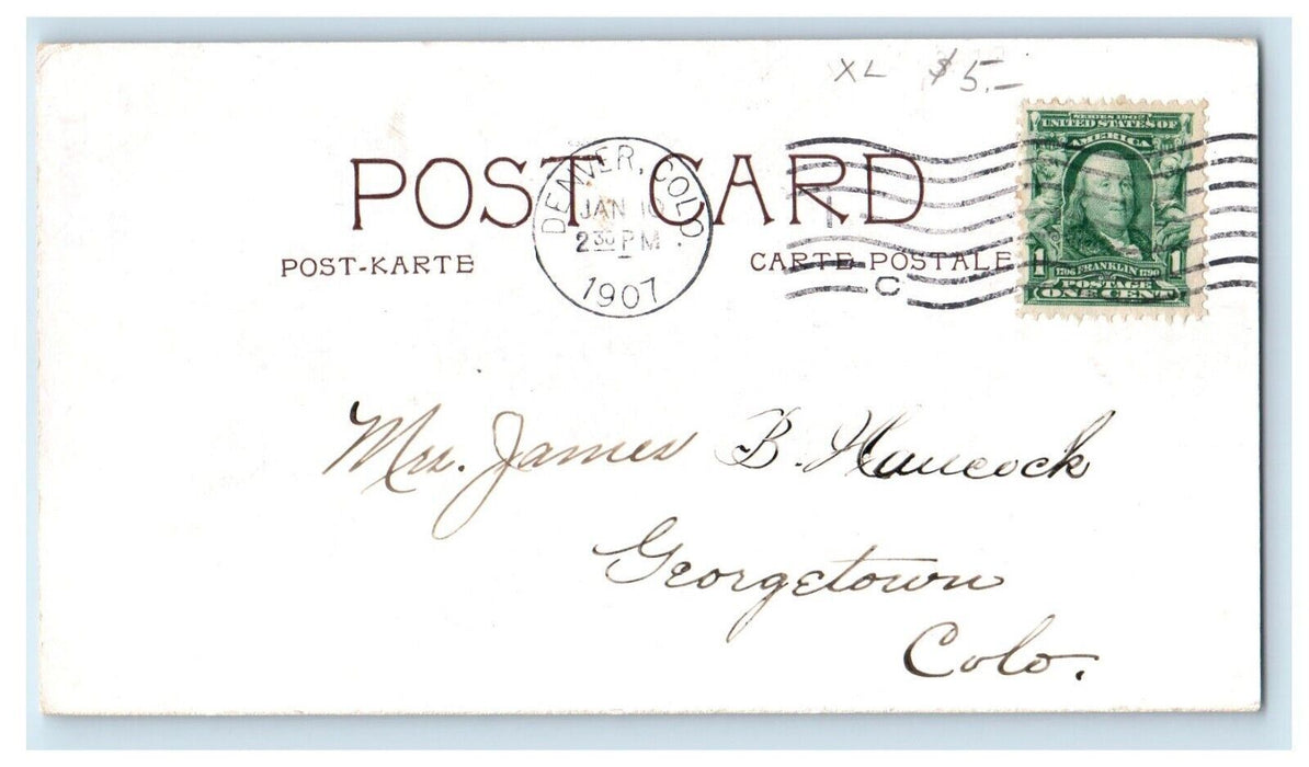 1907 Lowney's Chocolates Denver Colorado CO Native American Advertising Postcard