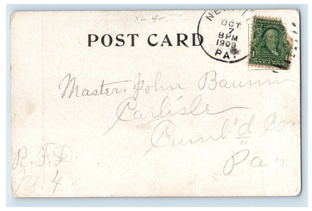 1909 Berry Brothers Floor Varnish Newville PA Child Boy Advertising Postcard