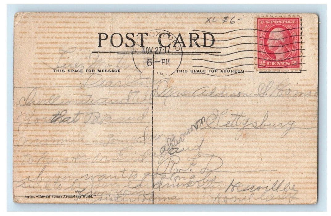 1944 WW2 APO Soldier Mail President Ship London Passed Examiner Postcard