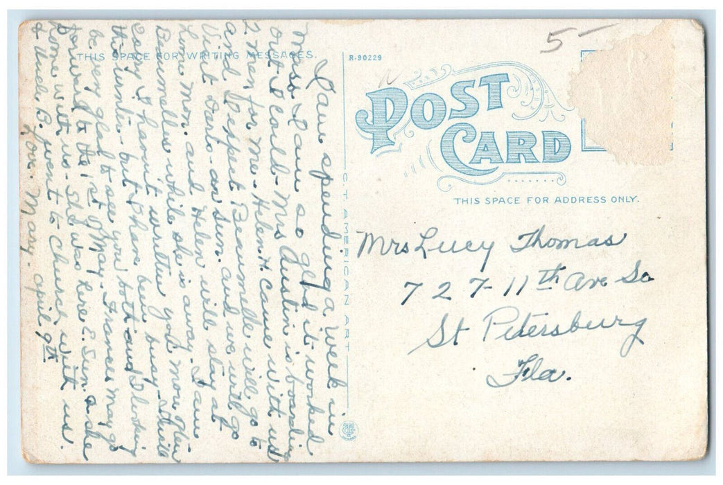 c1920's Ballou Hall Main Offices Tufts College Medford Massachusetts MA Postcard