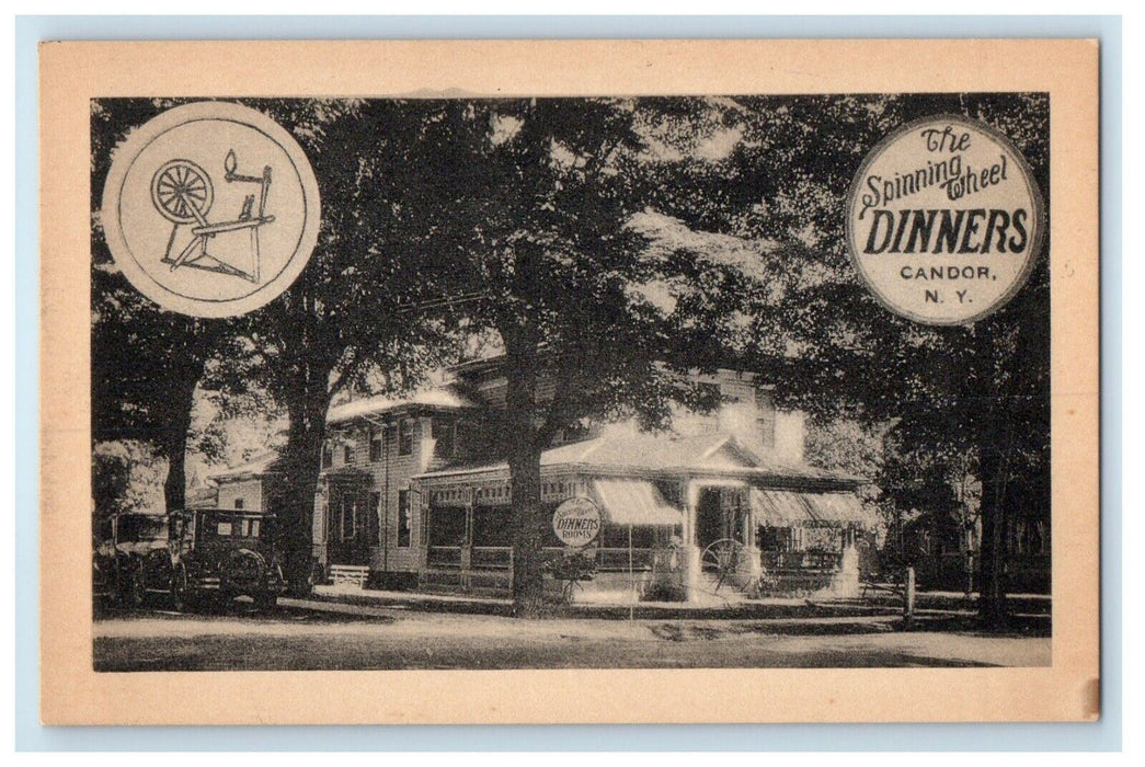 c1930's Spinning Wheel Dinners Restaurant Candor New York NY Postcard