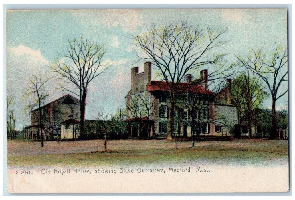 c1905 Old Royall House Showing Oumarters Medford Massachusetts MA Postcard