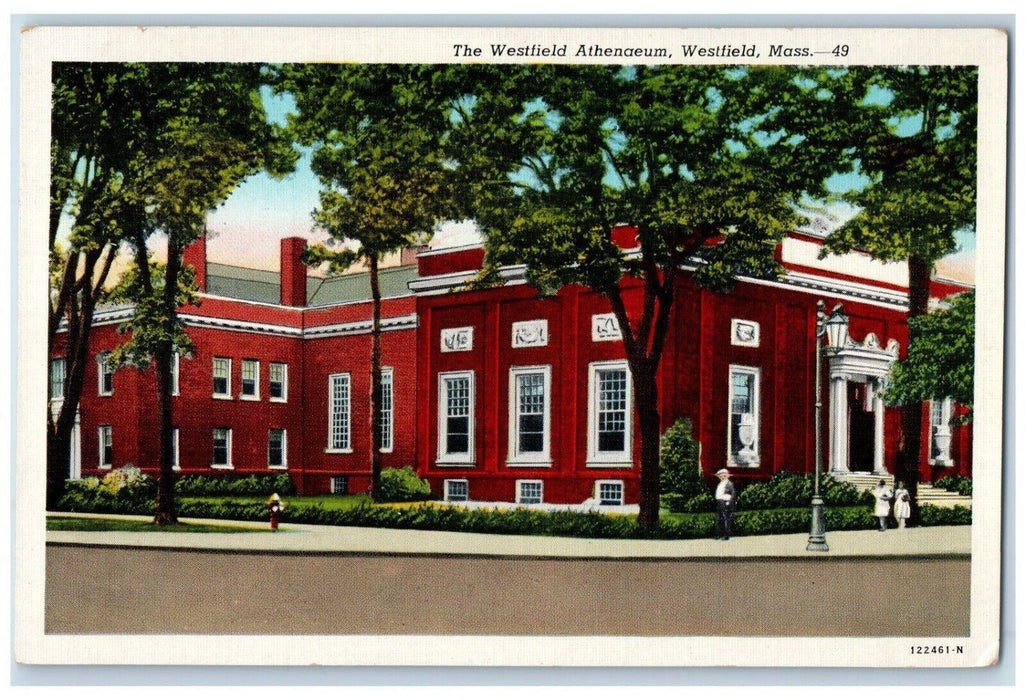 c1930's The Westfield Athenaeum Westfield Massachusetts MA Vintage Postcard