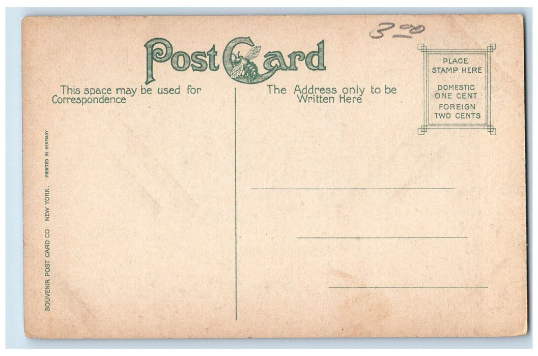 c1910 Entrance View Armory Building Medford Massachusetts MA Postcard