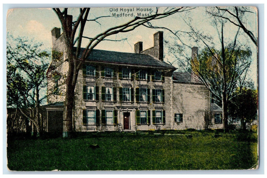 1914 Old Royal House Medford Massachusetts MA Antique Posted Postcard