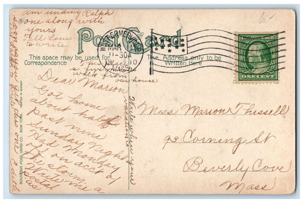 1910 Goddard Chapel Tufts College Medford Massachusetts MA Antique Postcard