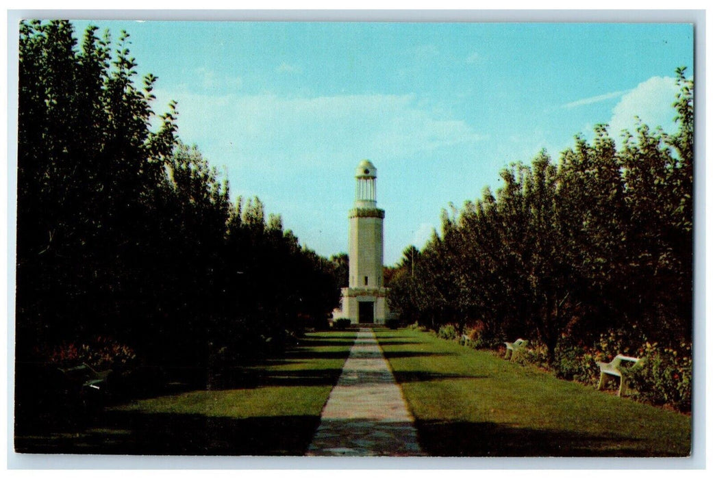 View Of Carillon Tower Stanley Park Westfield Massachusetts MA Vintage Postcard