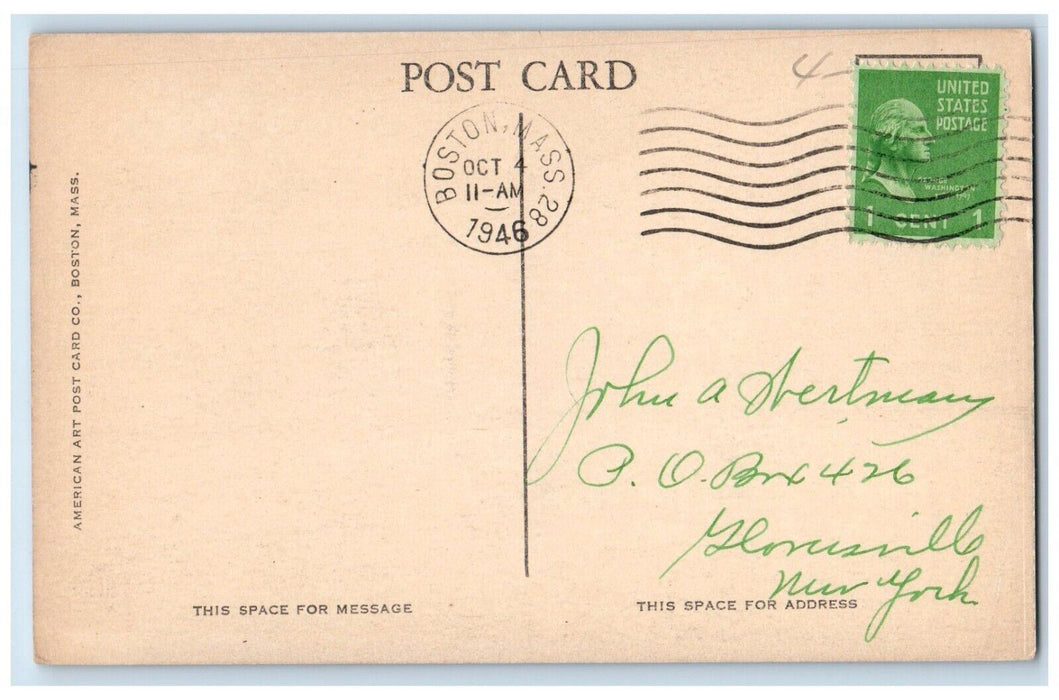 1946 Grove House Dana Hall School Wellesley Massachusetts MA Vintage Postcard