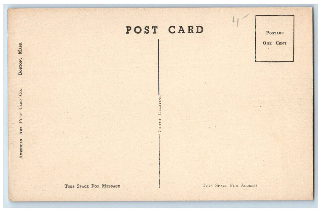 c1940's Scene at Ell Pond Melrose Massachusetts MA Vintage Unposted Postcard