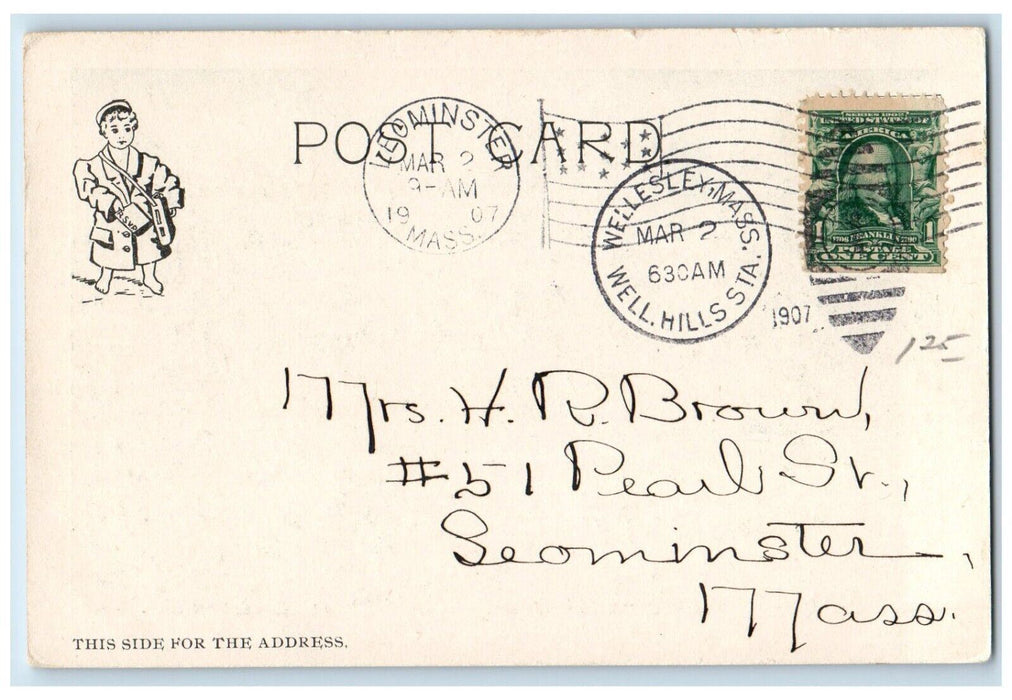 1907 Shakespeare Wellesley College Building Wellesley MA Antique Postcard