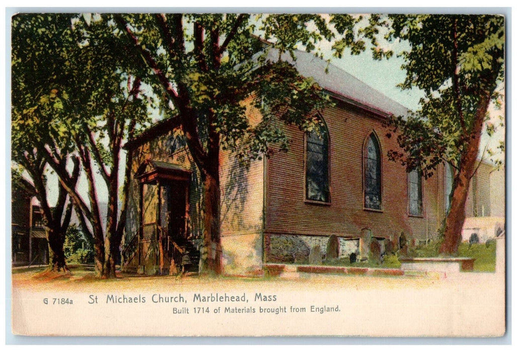 c1905 St. Michaels Church Marblehead Massachusetts MA Unposted Antique Postcard