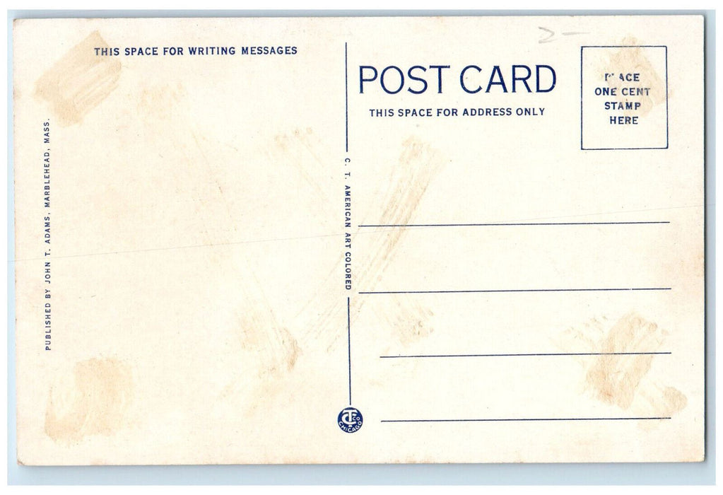c1930's Rockmere Hotel and Harbor Marblehead Massachusetts MA Unposted Postcard