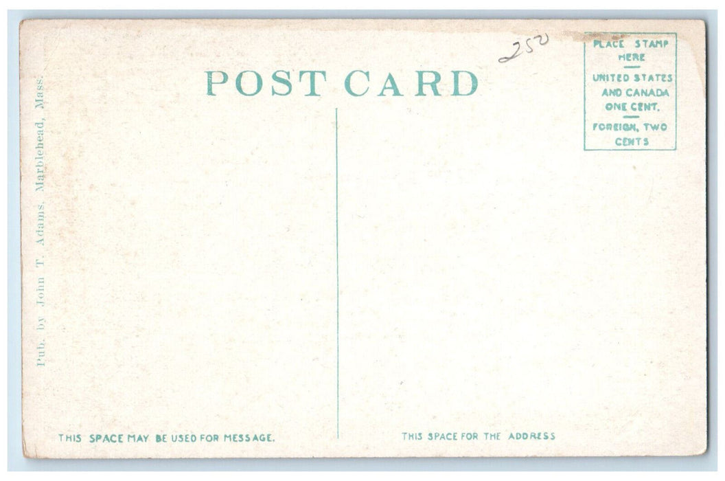 c1920's King Hooper Mansion Marblehead Massachusetts MA Unposted Postcard