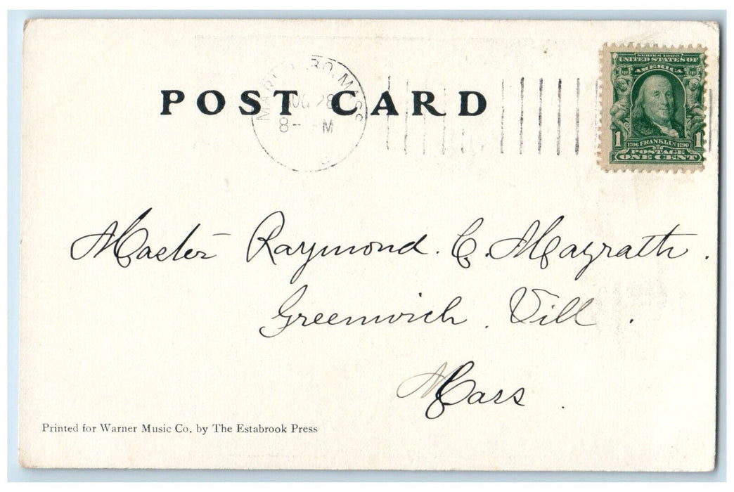 c1905 Marlboro Hospital Marlboro Massachusetts MA Antique Estabrook Postcard