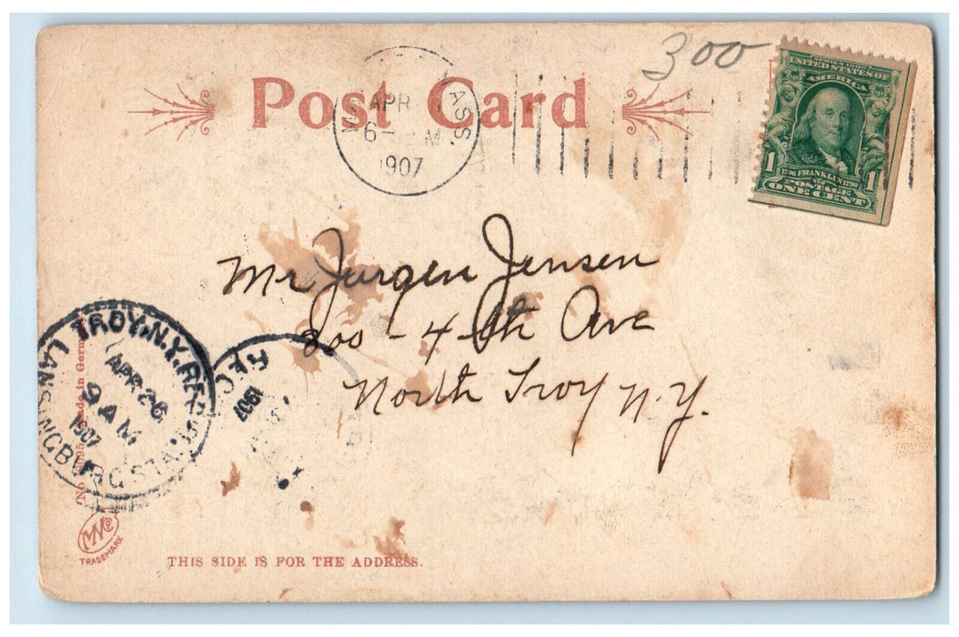 1907 Congregational Church Maynard Massachusetts MA Antique Posted Postcard