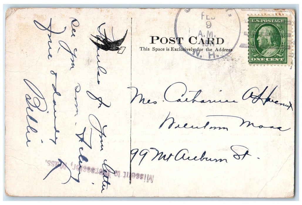 1911 View Of Mountain House Monadnock Mountain New Hampshire NH Antique Postcard
