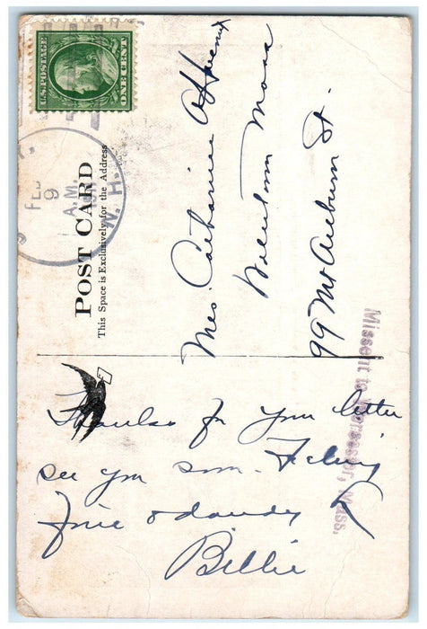 1911 View Of Mountain House Monadnock Mountain New Hampshire NH Antique Postcard