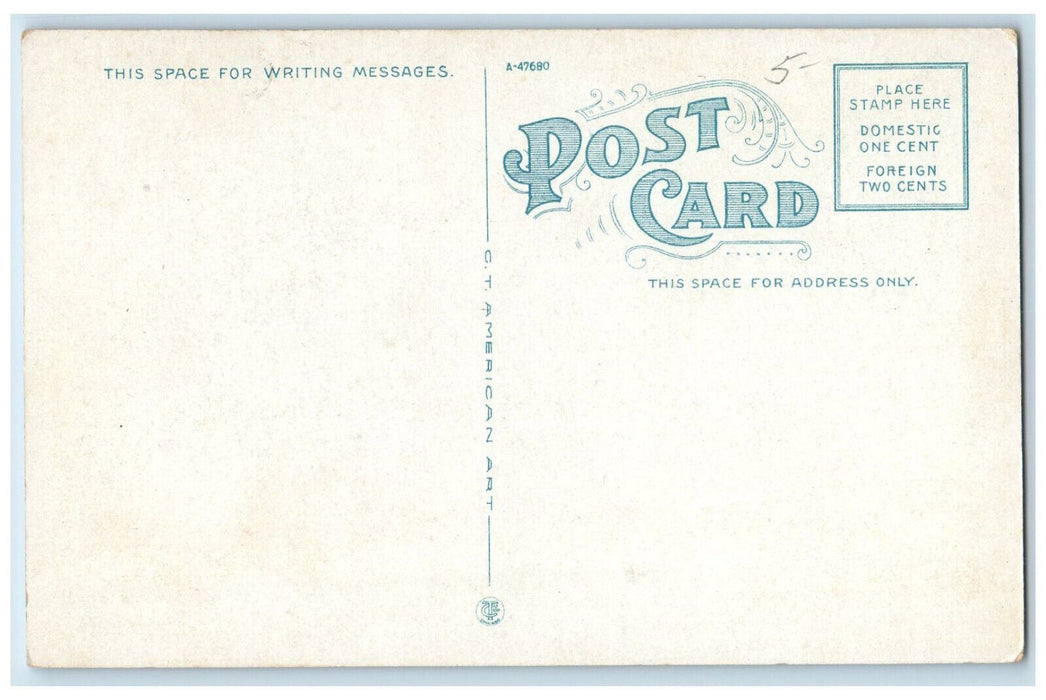 c1920's Walking Scene Public Library Lynn Massachusetts MA Unposted Postcard