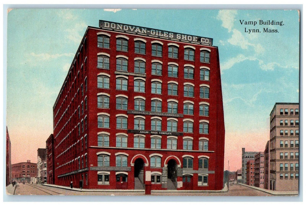 c1910 Donovan-Giles Shoe Co. Vamp Building Lynn Massachusetts MA Postcard
