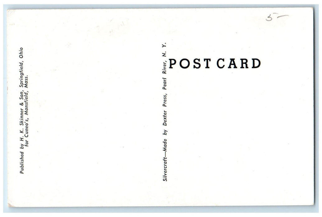 c1940's Baptist Church Mansfield Massachusetts MA Skinner & Son Postcard