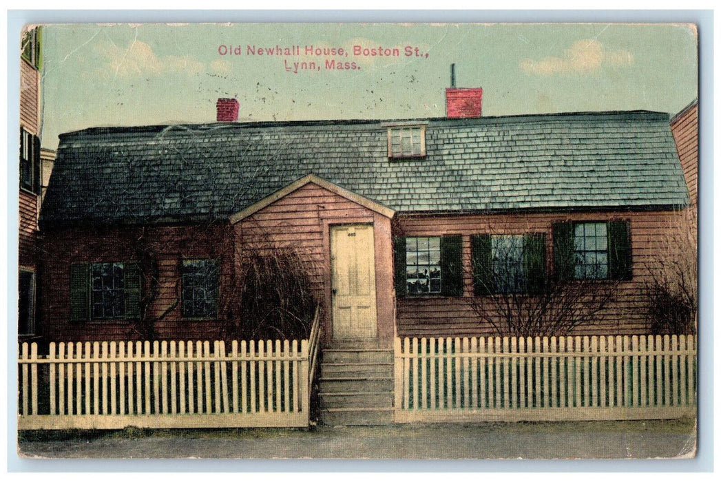 1915 Old Newhall House, Boston St. Lynn Massachusetts MA Antique Postcard