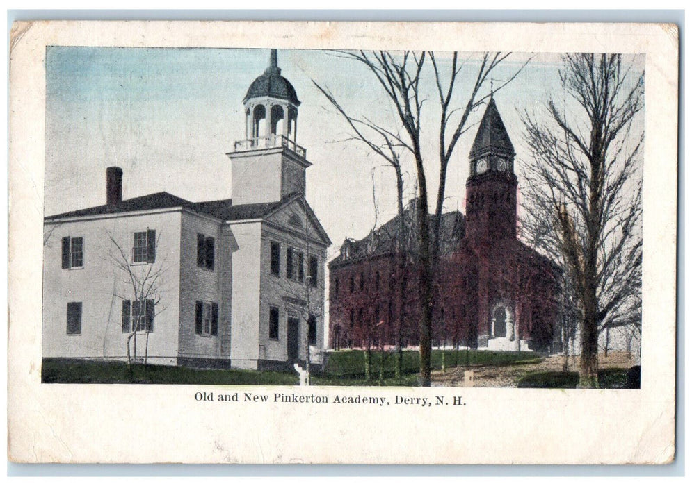 1912 Old and New Pinkerton Academy Derry New Hampshire NH Antique Postcard