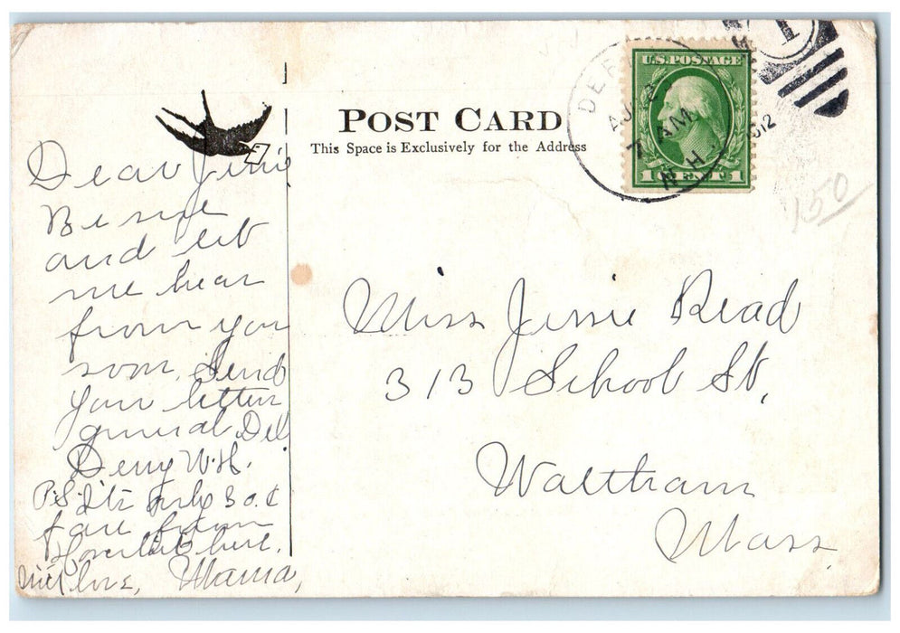 1912 Old and New Pinkerton Academy Derry New Hampshire NH Antique Postcard