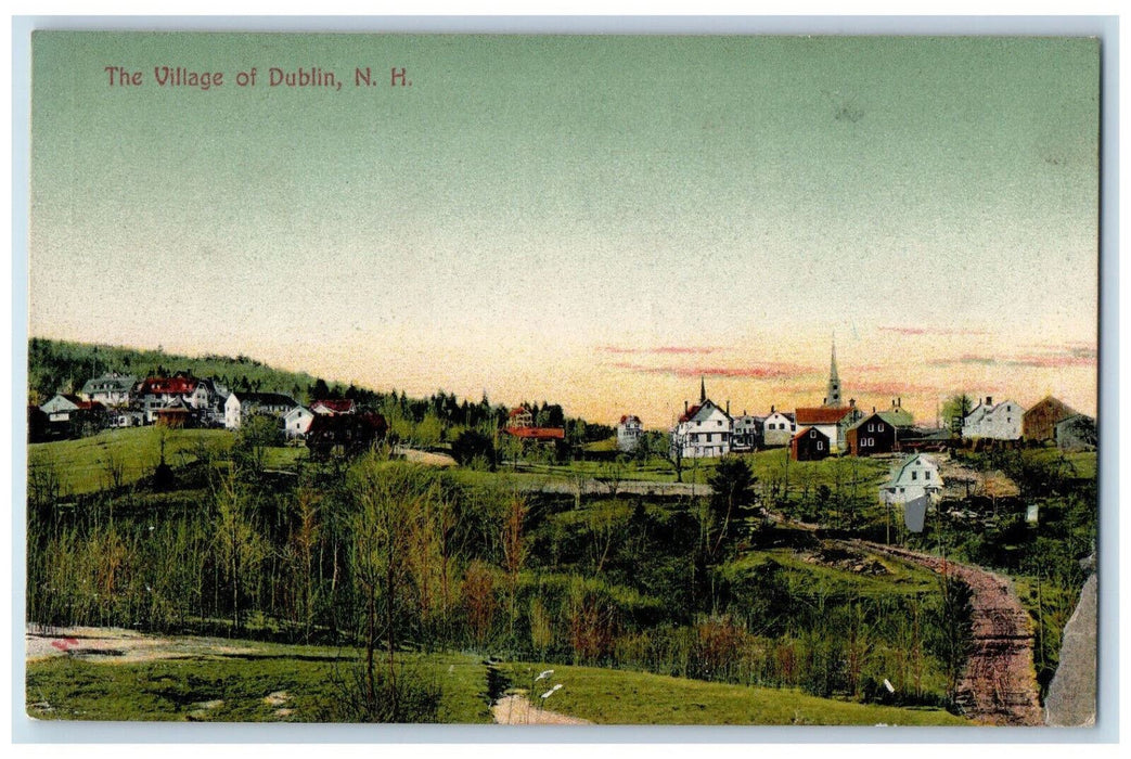 1911 View of The Village of Dublin New Hampshire NH Antique Posted Postcard