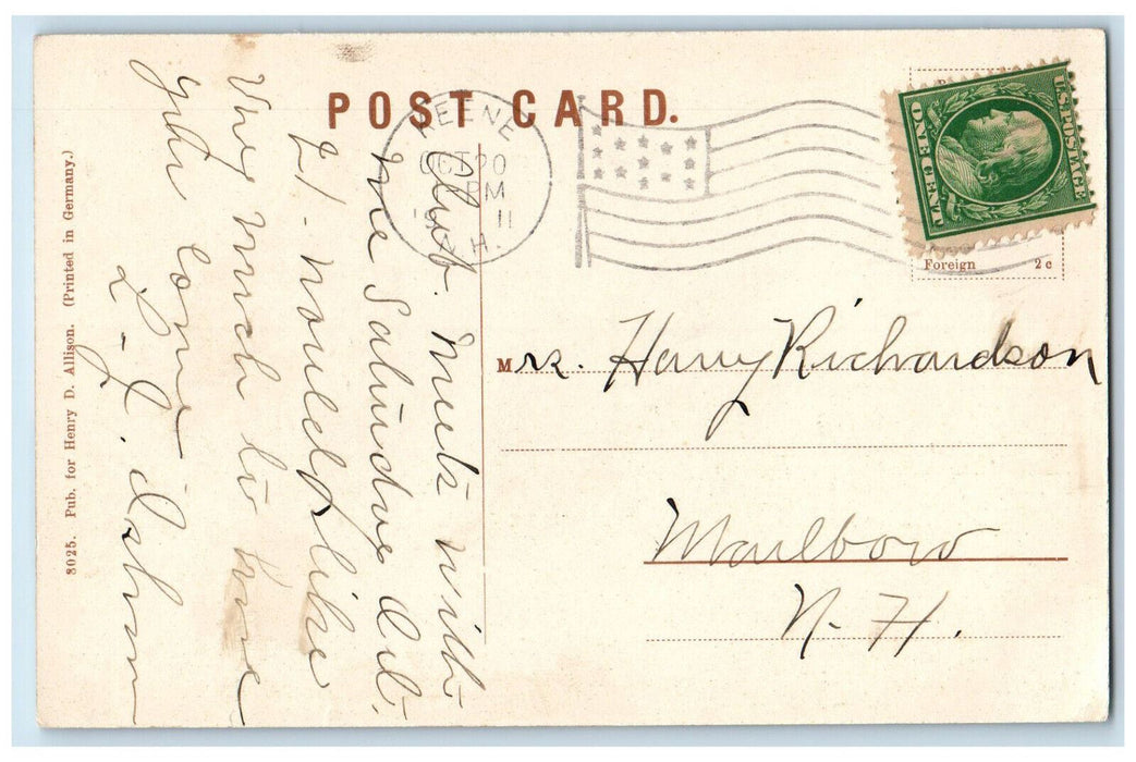 1911 View of The Village of Dublin New Hampshire NH Antique Posted Postcard
