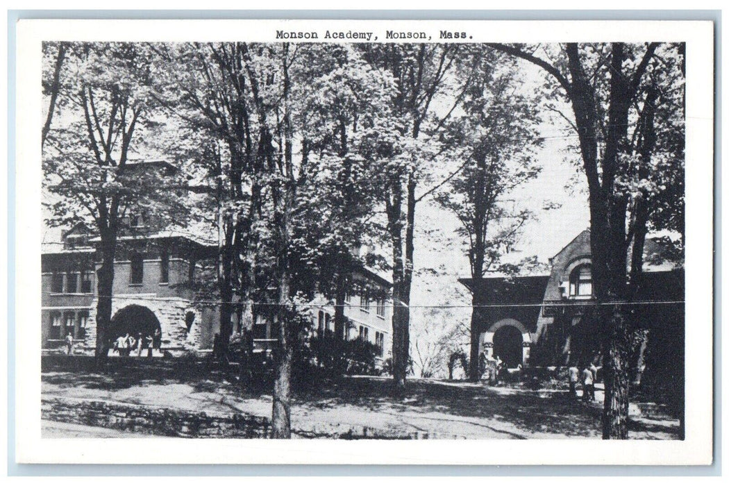 c1930's View Of Monson Academy Massachusetts MA Unposted Vintage Postcard