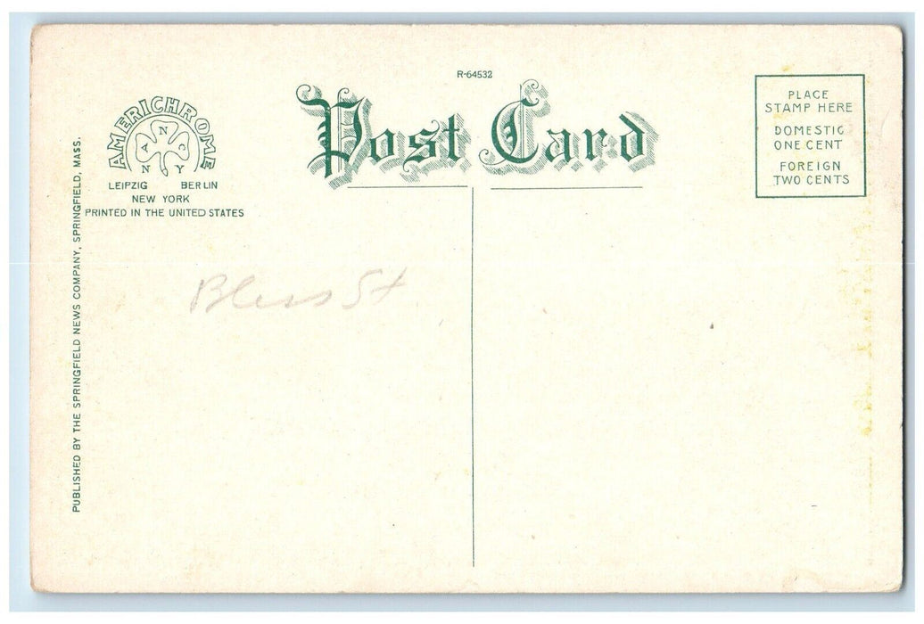 c1910's Ricketts & Shaw Woolen Monson Massachusetts MA Unposted Antique Postcard