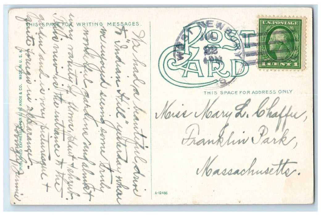 Indian Hill Farm Street View West Newbury Massachusetts MA Posted Postcard