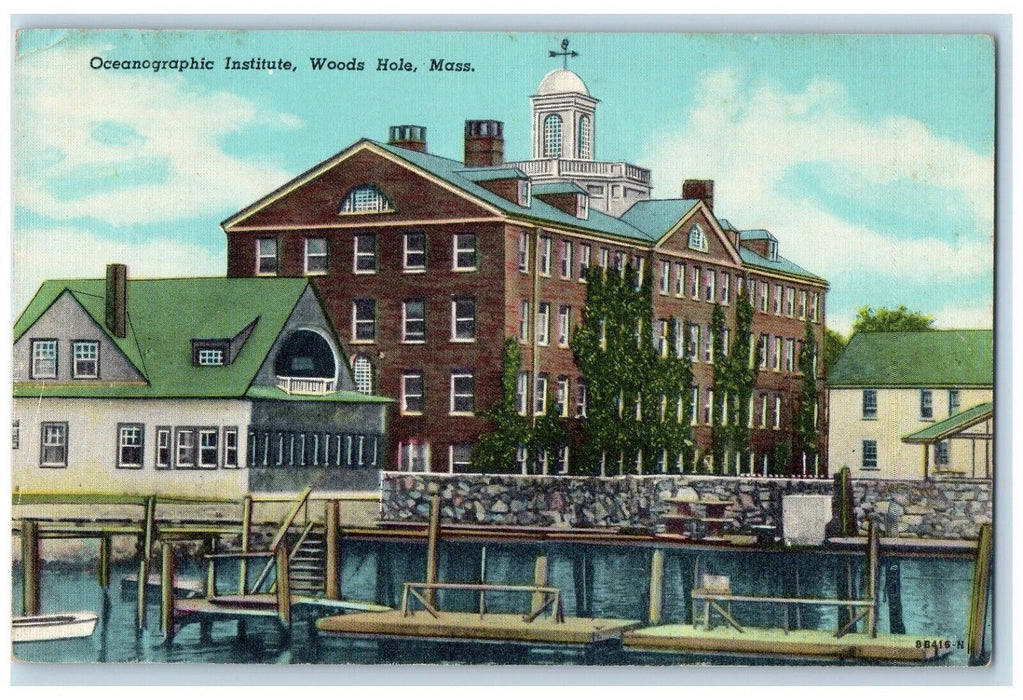 Oceanographic Institute Woods Hole Massachusetts MA Posted Vintage Postcard