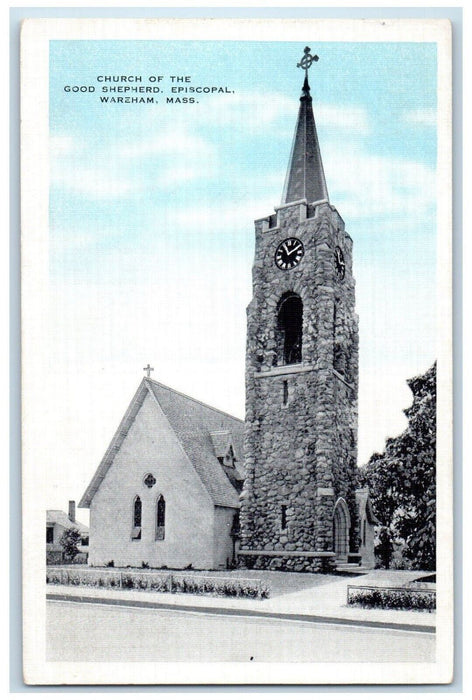 c1930's Church Of The Good Shepherd Episcopal Wareham Massachusetts MA Postcard