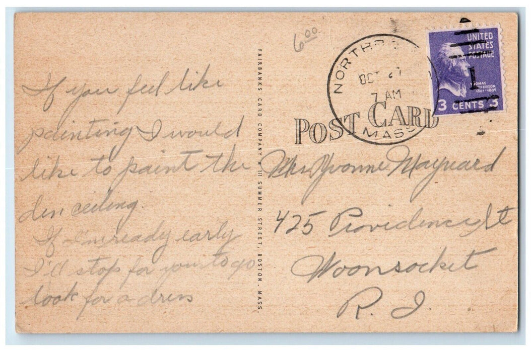 Rockdale Congregational Chruch Northbridge Massachusetts MA Posted Postcard