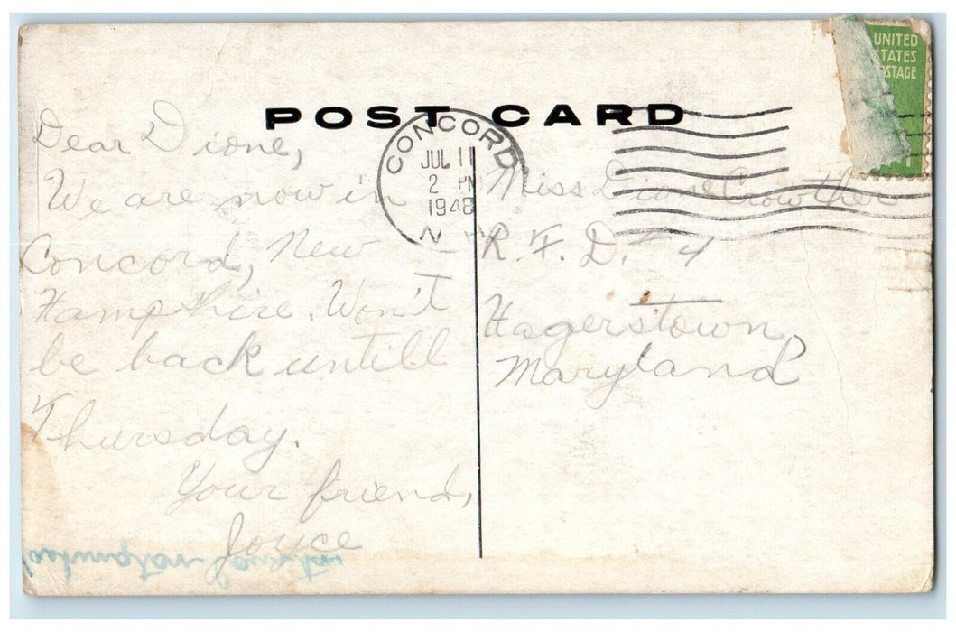 1948 Degnan Tourist Lodge North Oxford Massachusetts MA, Concord NH Postcard